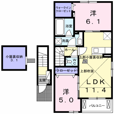 アウローラ清水川Ａ 202【管理NO：1-022398201-02020】 ★家具家電は申し込み後に搬入します★ ★2026年12月中旬入居可能★の外観画像