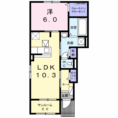 ルラーレ弥永 101【管理NO：1-026434901-01010】 ★家具家電は申し込み後に搬入します★ ★2026年11月中旬入居可能★の外観画像