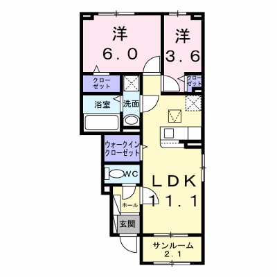 リベルテ 105【管理NO：1-028740701-01050】 ★家具家電は申し込み後に搬入します★ ★2027年02月中旬入居可能★の外観画像