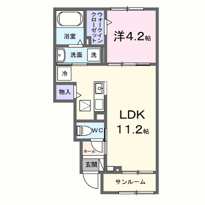 サンシャインネオＢ 103【管理NO：1-028535502-01030】 ★家具家電は申し込み後に搬入します★ ★2027年01月下旬入居可能★の外観画像