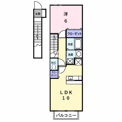 クレマチスⅡ 202【管理NO：1-014829101-02020】 ★家具家電は申し込み後に搬入します★ ★2026年10月下旬入居可能★の外観画像