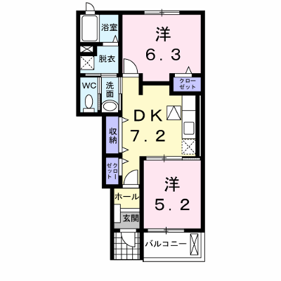 カーサ・エレガント 102【管理NO：1-016122801-01020】 ★家具家電は申し込み後に搬入します★ ★2026年10月下旬入居可能★の外観画像