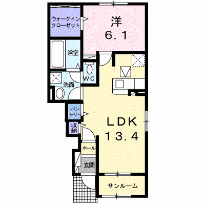 こんね・さくら　Ａ 104【管理NO：1-026196201-01040】 ★家具家電は申し込み後に搬入します★ ★2026年11月上旬入居可能★の外観画像