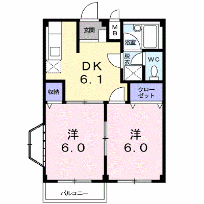 エルディム辻井 205【管理NO：1-001018001-02050】 ★家具家電は申し込み後に搬入します★ ★2026年10月下旬入居可能★の外観画像