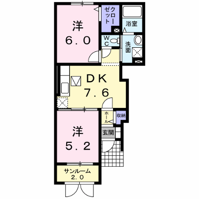 サザンアヴェニューＣ 102【管理NO：1-015001303-01020】 ★家具家電は申し込み後に搬入します★ ★2026年10月下旬入居可能★の外観画像