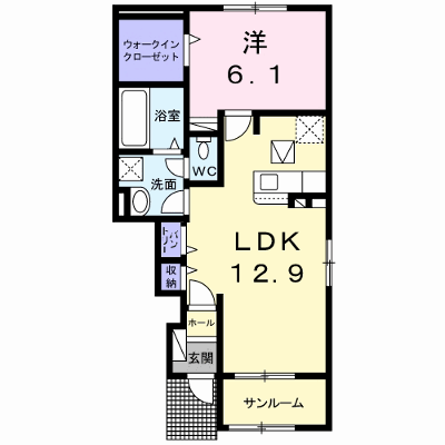 プラシード　Ｂ 104【管理NO：1-025611902-01040】 ★家具家電は申し込み後に搬入します★の外観画像