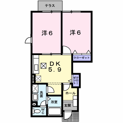 グランツⅢ 101【管理NO：1-011982003-01010】 ★家具家電は申し込み後に搬入します★ ★2026年10月中旬入居可能★の外観画像