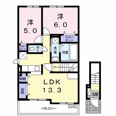 グラース神野 201【管理NO：1-023790501-02010】 ★家具家電は申し込み後に搬入します★ ★2026年11月上旬入居可能★の外観画像