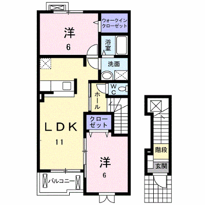 ブルーベリー 205【管理NO：1-015684101-02040】 ★家具家電は申し込み後に搬入します★ ★2026年11月上旬入居可能★の外観画像