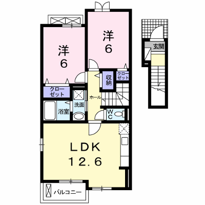 アウローラ・ＹⅡ 202【管理NO：1-017492402-02020】 ★家具家電は申し込み後に搬入します★ ★2026年10月下旬入居可能★の外観画像