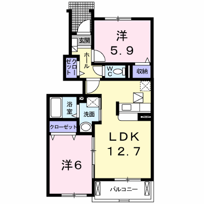 ガーデンヒル西里 102【管理NO：1-016135001-01020】 ★家具家電は申し込み後に搬入します★ ★2026年11月上旬入居可能★の外観画像