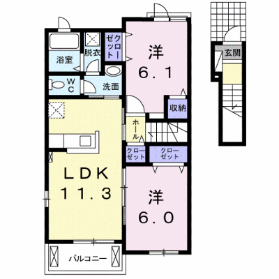 モンリーブル　Ⅰ 203【管理NO：1-020564601-02030】 ★家具家電は申し込み後に搬入します★ ★2026年11月上旬入居可能★の外観画像