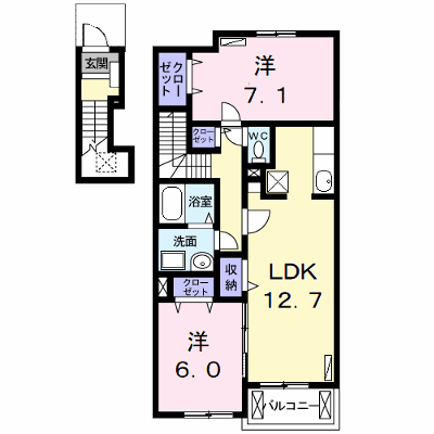 イルクオーレ 202【管理NO：1-015059001-02020】 ★家具家電は申し込み後に搬入します★ ★2026年11月中旬入居可能★の外観画像