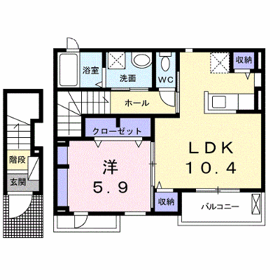 プランドール 202【管理NO：1-022309701-02020】 ★家具家電は申し込み後に搬入します★ ★2026年10月中旬入居可能★の外観画像