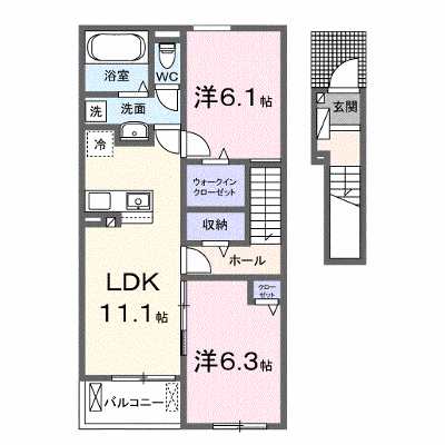 モデルヌ　アンジュ 204【管理NO：1-027901401-02040】 ★家具家電は申し込み後に搬入します★ ★2026年12月上旬入居可能★の外観画像