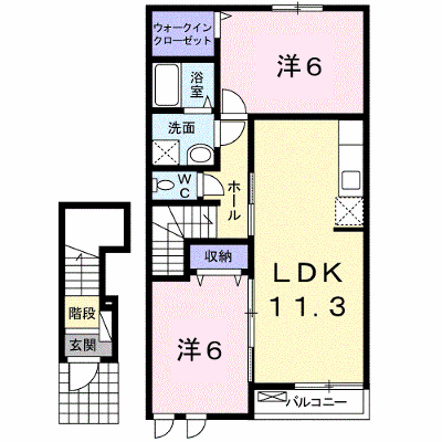カーサ府中　Ⅱ 202【管理NO：1-018186802-02020】 ★家具家電は申し込み後に搬入します★の外観画像