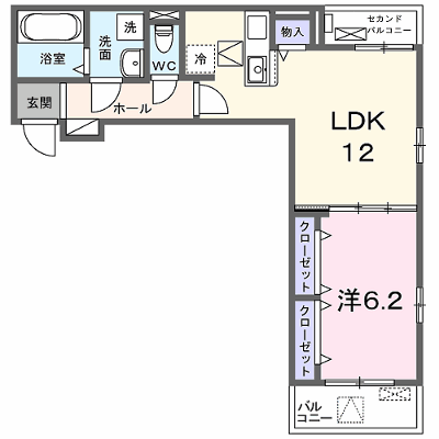ブルックⅢ 102【管理NO：1-028238101-01020】 ★家具家電は申し込み後に搬入します★の外観画像