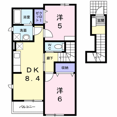 ウェルシーＫⅠ 202【管理NO：1-013770601-02020】 ★家具家電は申し込み後に搬入します★ ★2026年10月中旬入居可能★の外観画像