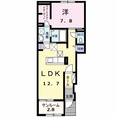 アリス 102【管理NO：1-025640301-01020】 ★家具家電は申し込み後に搬入します★の外観画像