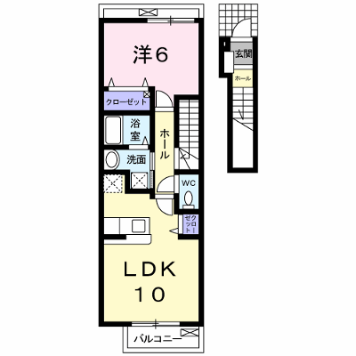 バディホーム 203【管理NO：1-017724401-02030】 ★家具家電は申し込み後に搬入します★の外観画像