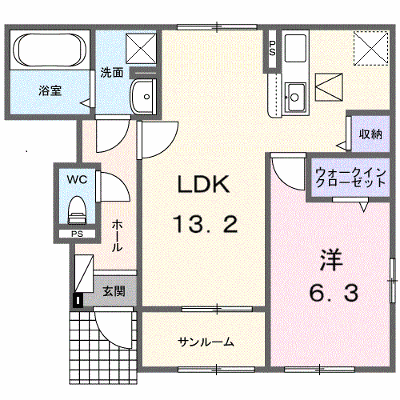 レスポワール　Ｃ 102【管理NO：1-027721401-01020】 ★家具家電は申し込み後に搬入します★ ★2027年02月上旬入居可能★の外観画像