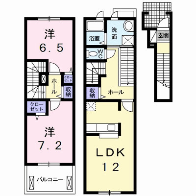 アルカンシエルＡ 203【管理NO：1-015538601-02030】 ★家具家電は申し込み後に搬入します★ ★2026年10月下旬入居可能★の外観画像