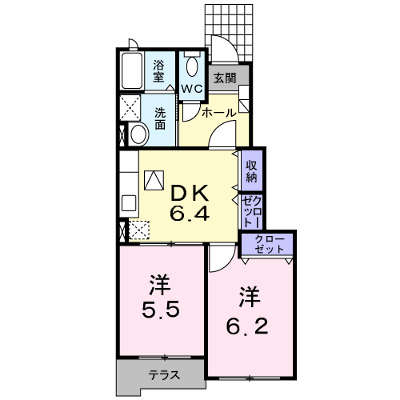 シェ　モア　Ⅰ 105【管理NO：1-016228901-01040】 ★家具家電は申し込み後に搬入します★ ★2026年10月上旬入居可能★の外観画像