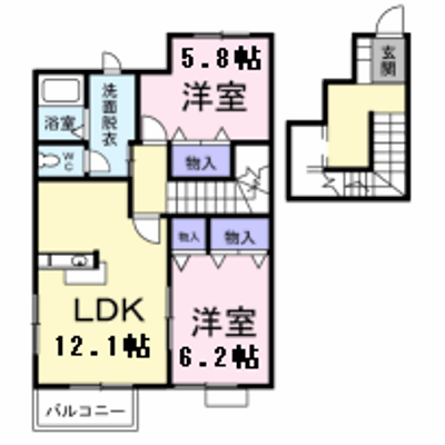 フリージア 203【管理NO：1-013118203-02030】 ★家具家電は申し込み後に搬入します★ ★2026年10月下旬入居可能★の外観画像