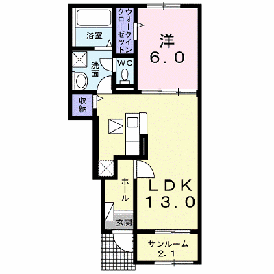 ニューライツ・Ｓ 103【管理NO：1-026875001-01030】 ★家具家電は申し込み後に搬入します★ ★2026年11月中旬入居可能★の外観画像