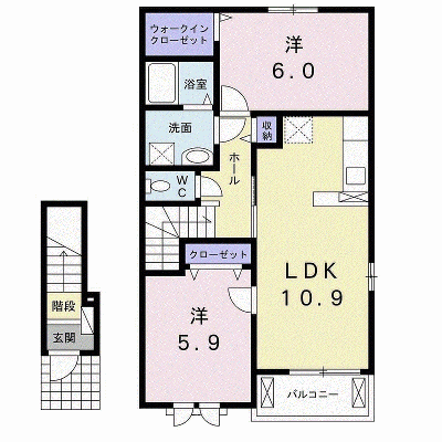 コンフォートさくらＣ 204【管理NO：1-023456403-02040】 ★家具家電は申し込み後に搬入します★ ★2026年11月中旬入居可能★の外観画像