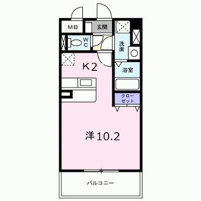 ライツェント・Ｋ 201【管理NO：1-012823901-02010】 ★家具家電は申し込み後に搬入します★ ★2026年10月下旬入居可能★の外観画像