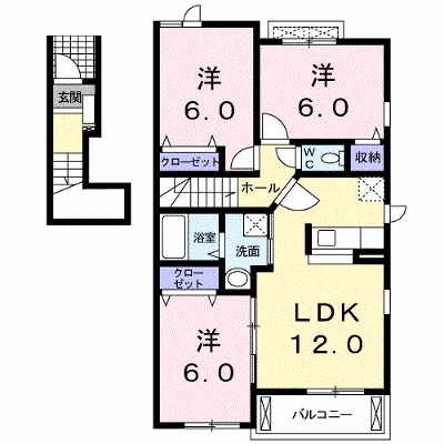サンフラワーＥ 201【管理NO：1-014431405-02010】 ★家具家電は申し込み後に搬入します★ ★2026年11月上旬入居可能★の外観画像