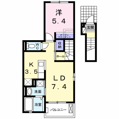 フェリチェート 201【管理NO：1-019283001-02010】 ★家具家電は申し込み後に搬入します★ ★2026年10月中旬入居可能★の外観画像