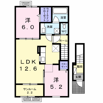 フォレストＡ 202【管理NO：1-023623201-02020】 ★家具家電は申し込み後に搬入します★ ★2027年01月中旬入居可能★の外観画像
