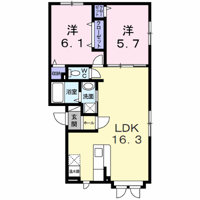 ポレール 102【管理NO：1-016872601-01020】 ★家具家電は申し込み後に搬入します★ ★2026年11月上旬入居可能★の外観画像