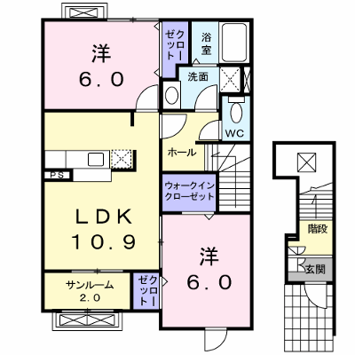 ヒルズ　キザキ　Ｂ 203【管理NO：1-016490902-02030】 ★家具家電は申し込み後に搬入します★ ★2026年11月上旬入居可能★の外観画像