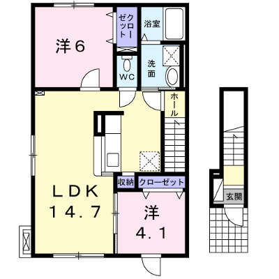 タントミール 201【管理NO：1-019121901-02010】 ★家具家電は申し込み後に搬入します★ ★2026年11月上旬入居可能★の外観画像