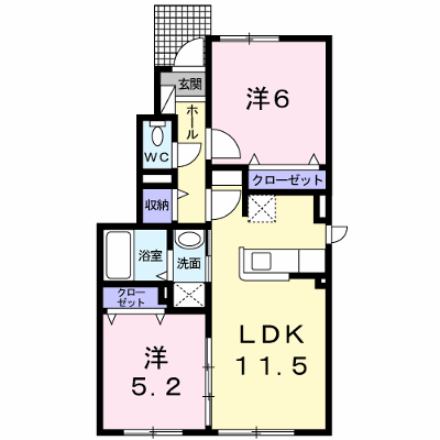 グレイスフル・サンⅡ 101【管理NO：1-020180702-01010】 ★家具家電は申し込み後に搬入します★ ★2026年11月中旬入居可能★の外観画像