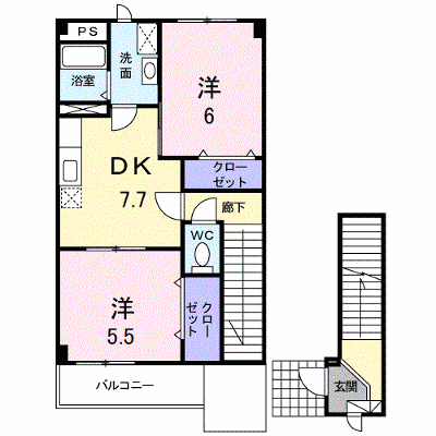 オール・シャルマン 203【管理NO：1-009721701-02030】 ★家具家電は申し込み後に搬入します★ ★2026年11月中旬入居可能★の外観画像