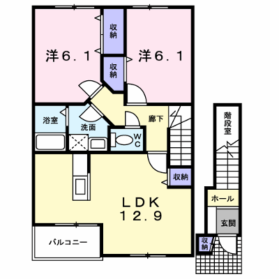 エシックスウインド 202【管理NO：1-011413601-02020】 ★家具家電は申し込み後に搬入します★ ★2026年11月中旬入居可能★の外観画像
