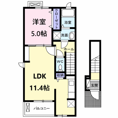メゾン司Ⅱ 203【管理NO：1-024154201-02030】 ★家具家電は申し込み後に搬入します★ ★2026年10月下旬入居可能★の外観画像
