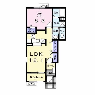 メゾン　グランレーブＢ 101【管理NO：1-014763102-01010】 ★家具家電は申し込み後に搬入します★ ★2026年11月中旬入居可能★の外観画像