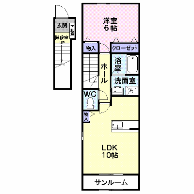 サン・メーラⅡ 203【管理NO：1-015970802-02030】 ★家具家電は申し込み後に搬入します★ ★2026年11月中旬入居可能★の外観画像
