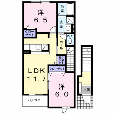ウェール 203【管理NO：1-013666601-02030】 ★家具家電は申し込み後に搬入します★ ★2026年11月中旬入居可能★の外観画像