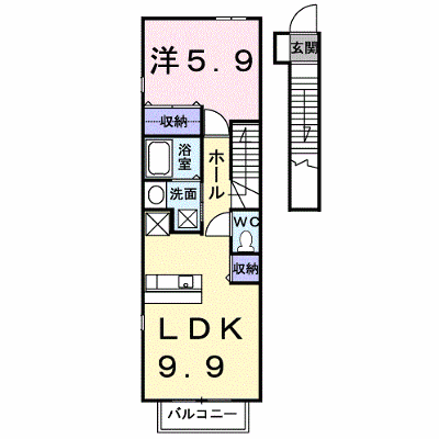 ソレイユ 203【管理NO：1-013352801-02030】 ★家具家電は申し込み後に搬入します★ ★2026年10月下旬入居可能★の外観画像