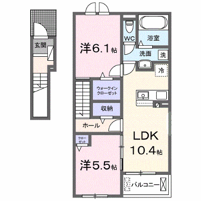 アヴェクトワ 201【管理NO：1-027379201-02010】 ★家具家電は申し込み後に搬入します★ ★2026年11月中旬入居可能★の外観画像