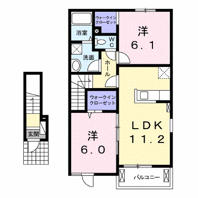 レガート　ヴィラ 202【管理NO：1-018650801-02020】 ★家具家電は申し込み後に搬入します★ ★2026年11月上旬入居可能★の外観画像