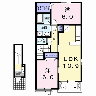 ブリーズⅡ・Ａ 202【管理NO：1-020870901-02020】 ★家具家電は申し込み後に搬入します★ ★2026年11月上旬入居可能★の外観画像