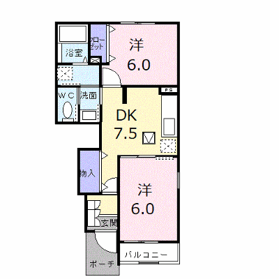 ハーモニー・ベルⅡ 103【管理NO：1-013059602-01030】 ★家具家電は申し込み後に搬入します★ ★2026年11月中旬入居可能★の外観画像