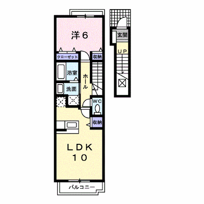ヴィラＫＡＲＡＳＡＷＡ　Ａ 202【管理NO：1-016632301-02020】 ★家具家電は申し込み後に搬入します★ ★2026年11月上旬入居可能★の外観画像
